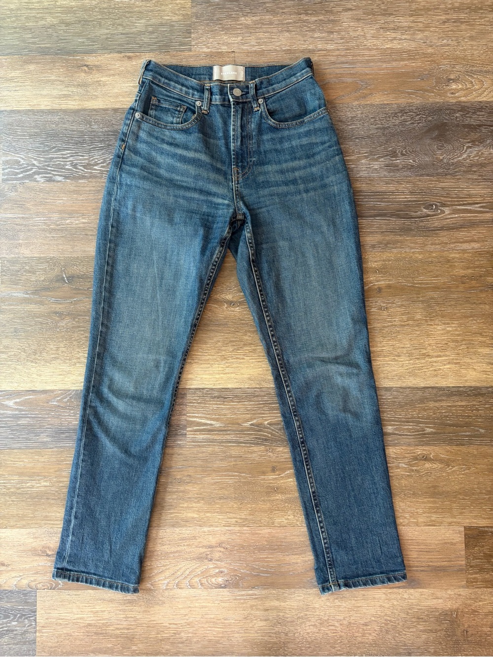 Everlane High Waist Straight medium wash jeans size 24